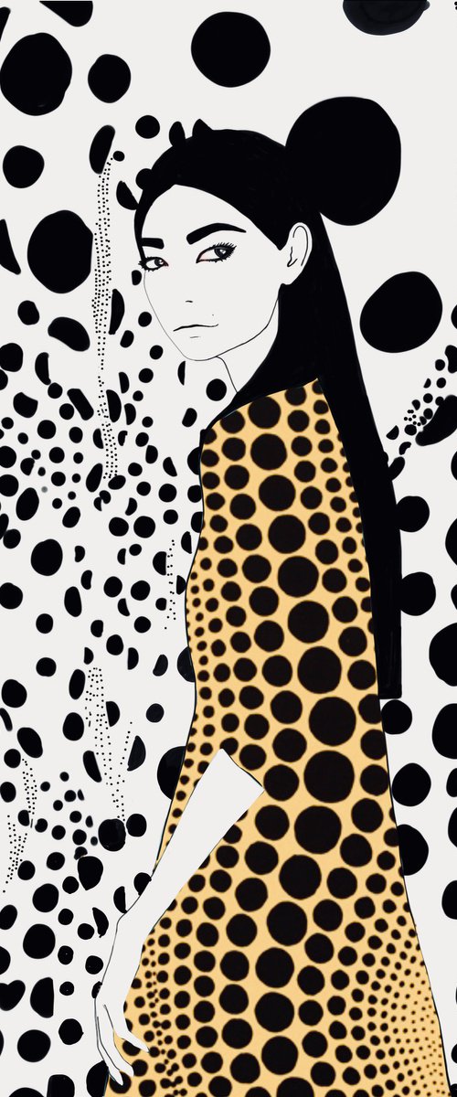 The girl with black hair x KUSAMA 2 by Ramona Russu