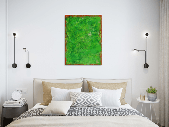 A Green Oasis | Abstract on paper