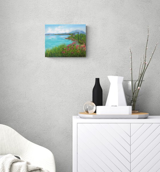 Seascape with oleander