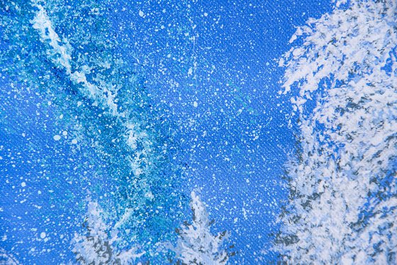 Snowy forest december night
