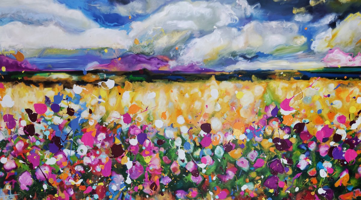 Wildflower Rhapsody By Angie Wright, 63 X 35, Artwork For Sale On Artfinder