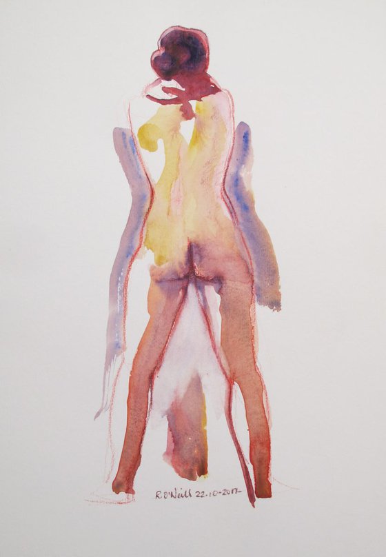 Standing female nude