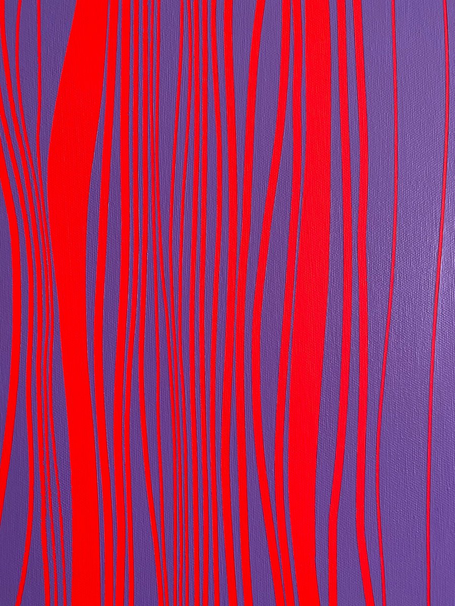 Organic Abstract Acrylic Painting By Shushanik Karapetyan, 24 X 36", Mood Swings, Original Artwork