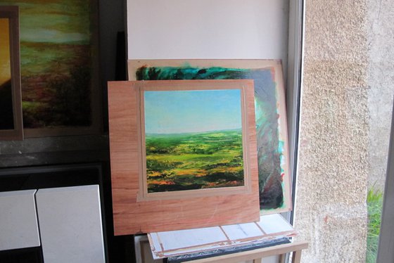 Quiet landscape - impasto and transparencies