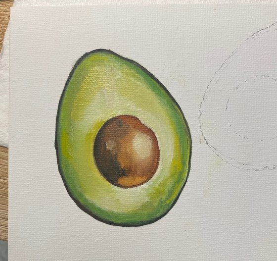 Avocados oil painting