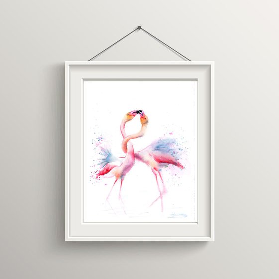 Flamingo in love