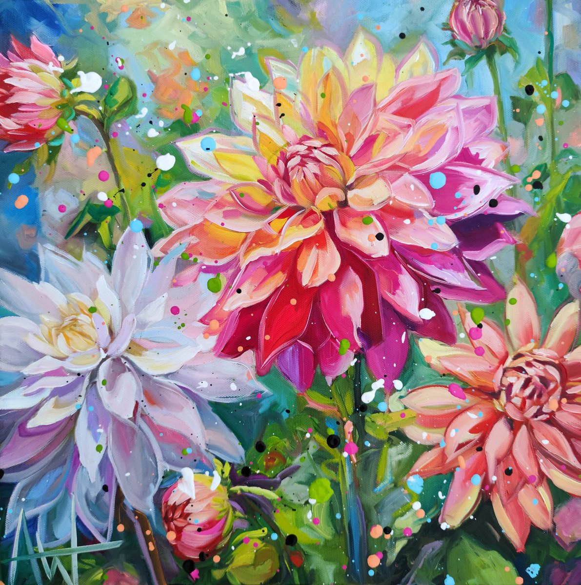 Golden Dahlia by Angie Wright