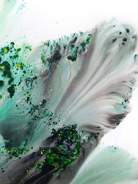 Nature 476 — Abstract Turquoise Surge