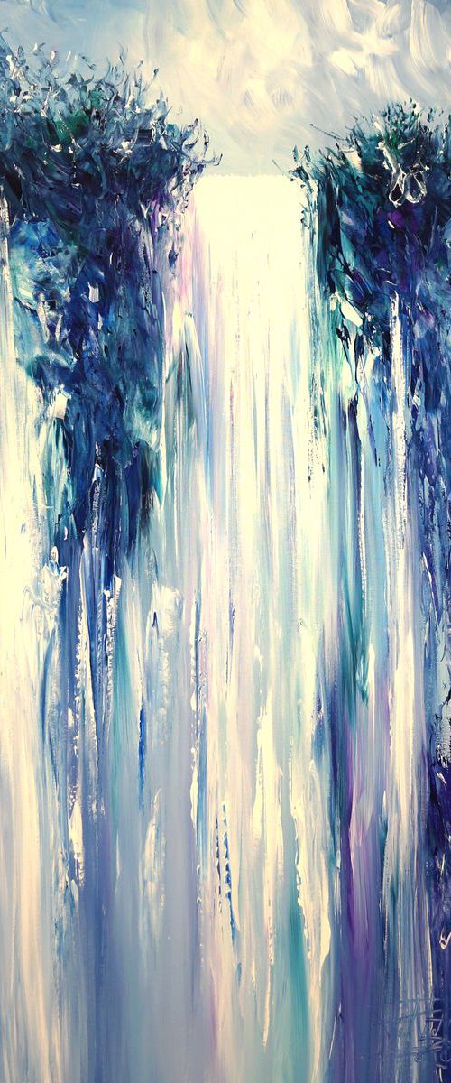 Blue Mystery Waterfall L 1 by Peter Nottrott