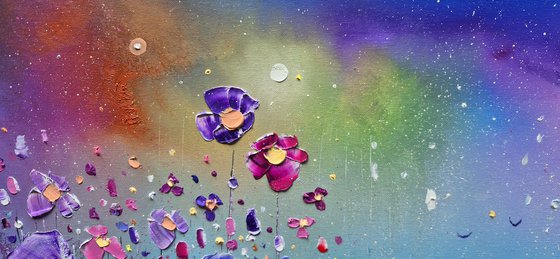 "Rainbow Clouds & Flowers in Love"