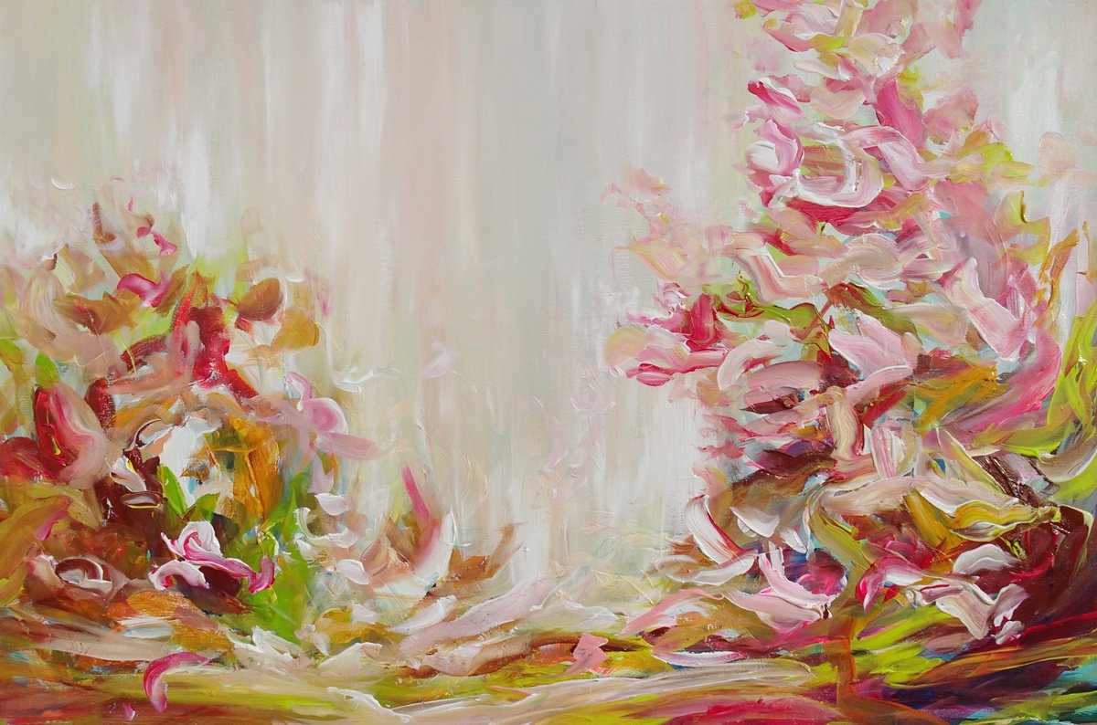 Whispering Blooms By Sveta Osborne, 36 X 24, Artwork For Sale On Artfinder