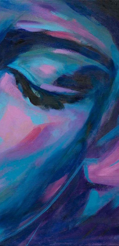 African Woman Original Art — Serene by Anna Miklashevich