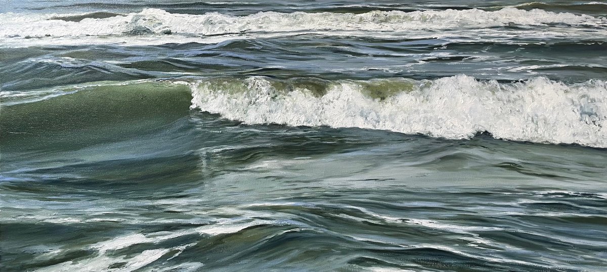 Green waters - ocean wave by Aflatun Israilov