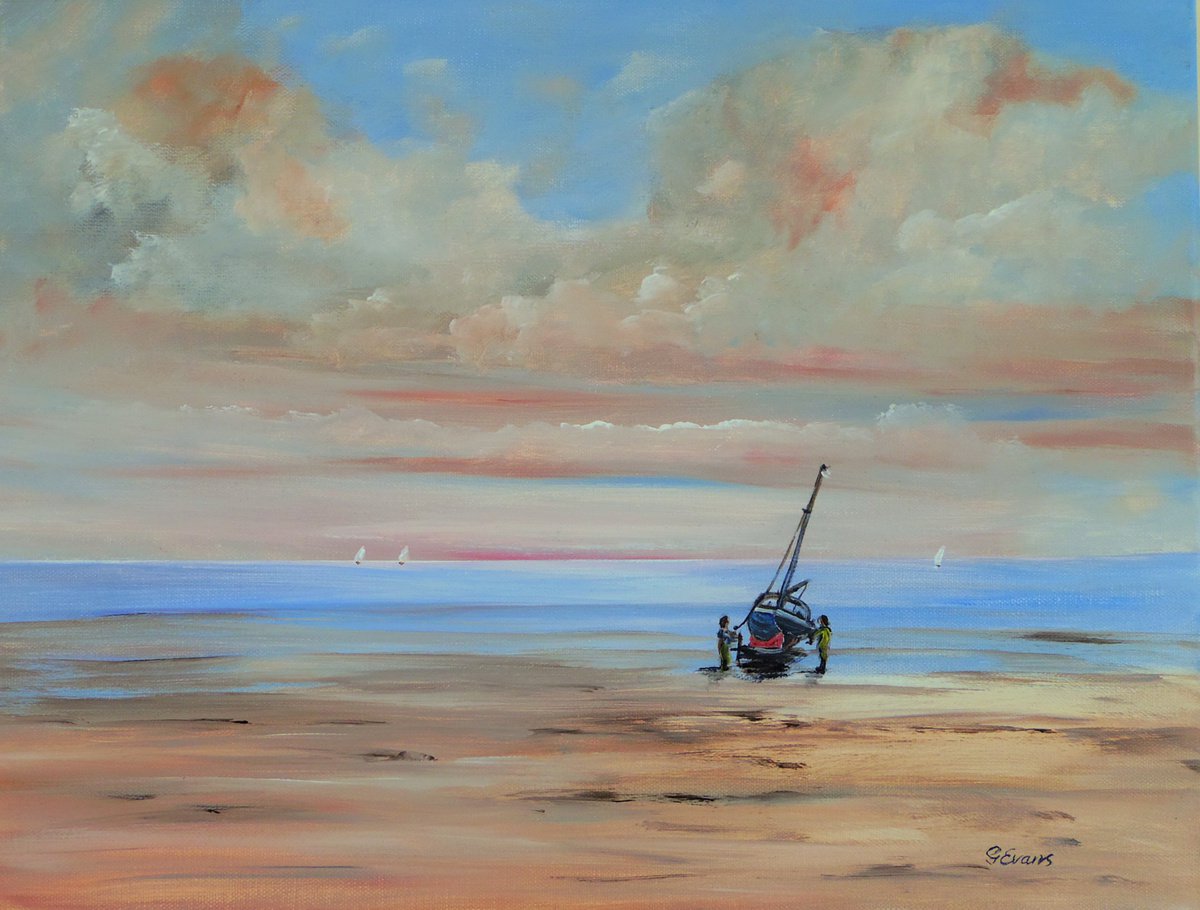 Grounded Boat by Graham Evans