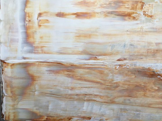 "Amber Waves" - FREE USA SHIPPING - Original Large PMS Acrylic Painting On Board - 48 x 24 inches