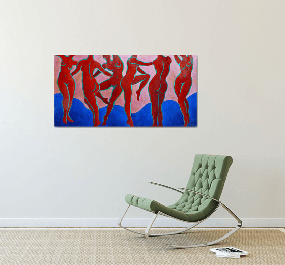 RED NUDES DANCING