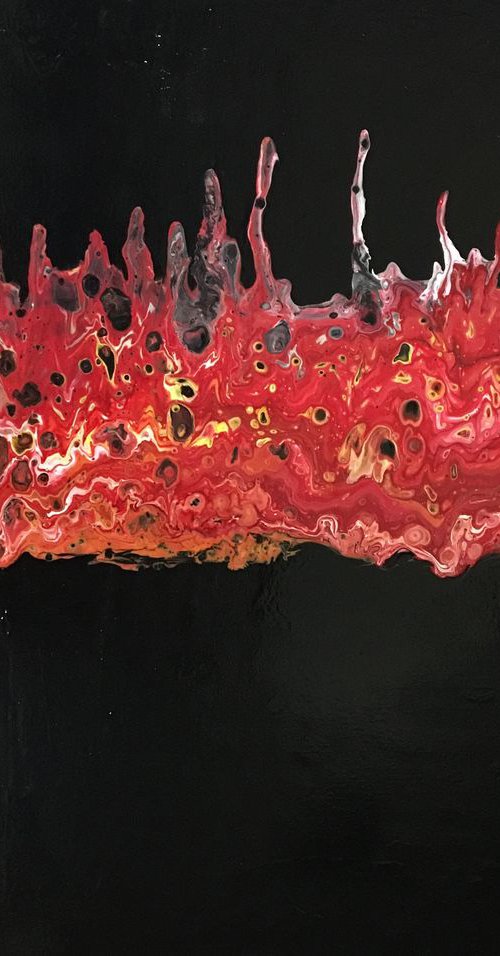 Goddess Pele. Abstract red by Anya Getter