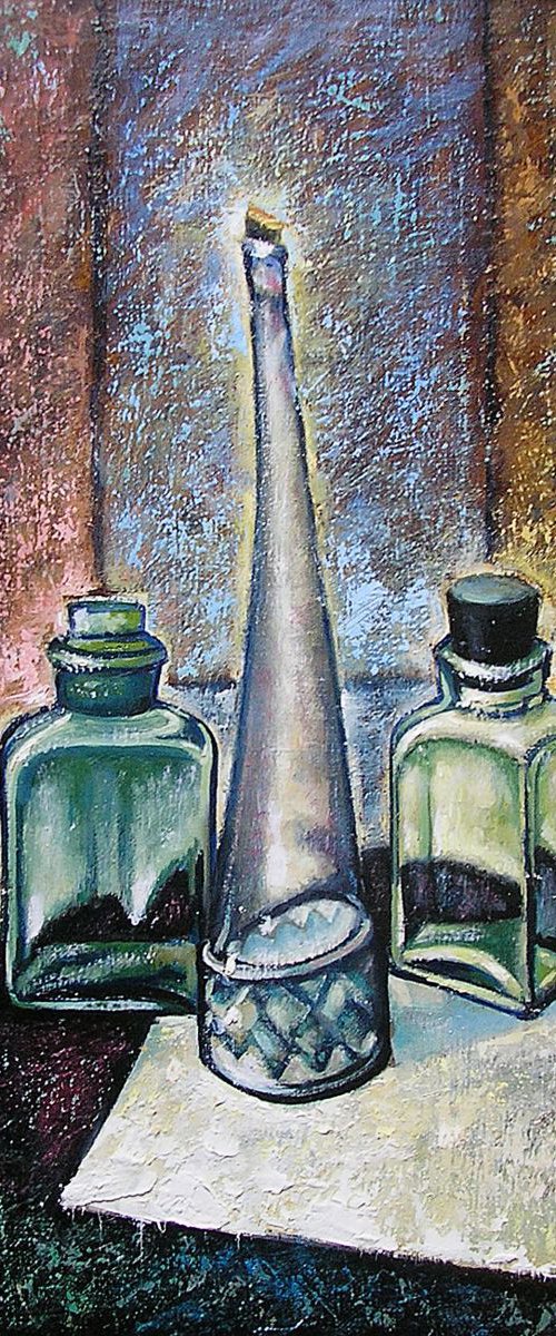 Three Bottles by Jemal Gugunava