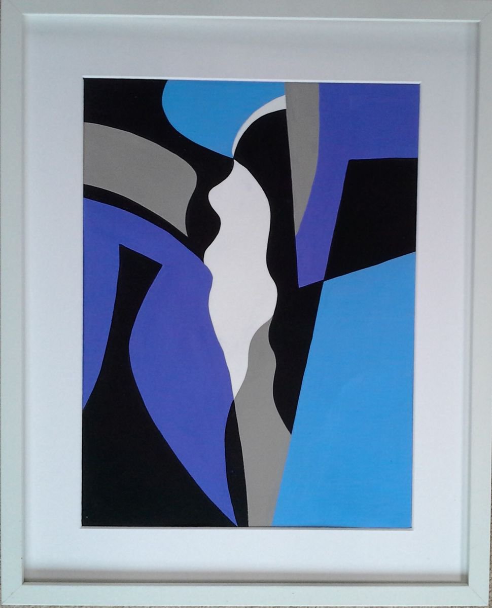 Blue and Violet Abstract by Paul Heron