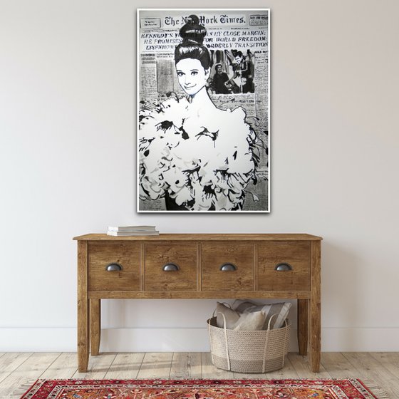 Audrey Hepburn / 70 x 46 cm