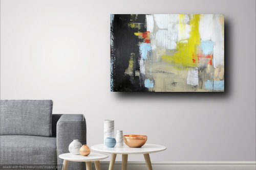 large paintings for living room/extra large painting/abstract Wall Art/original painting/painting on canvas 120x80-title-c263 by Sauro Bos