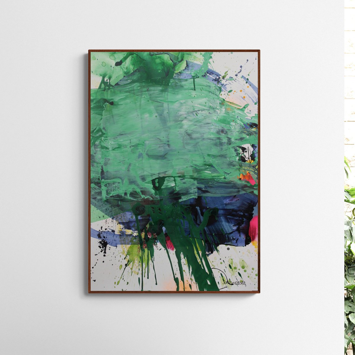 Expressive Abstract Painting By Daniela Schweinsberg, 28 X 39, Title: Don