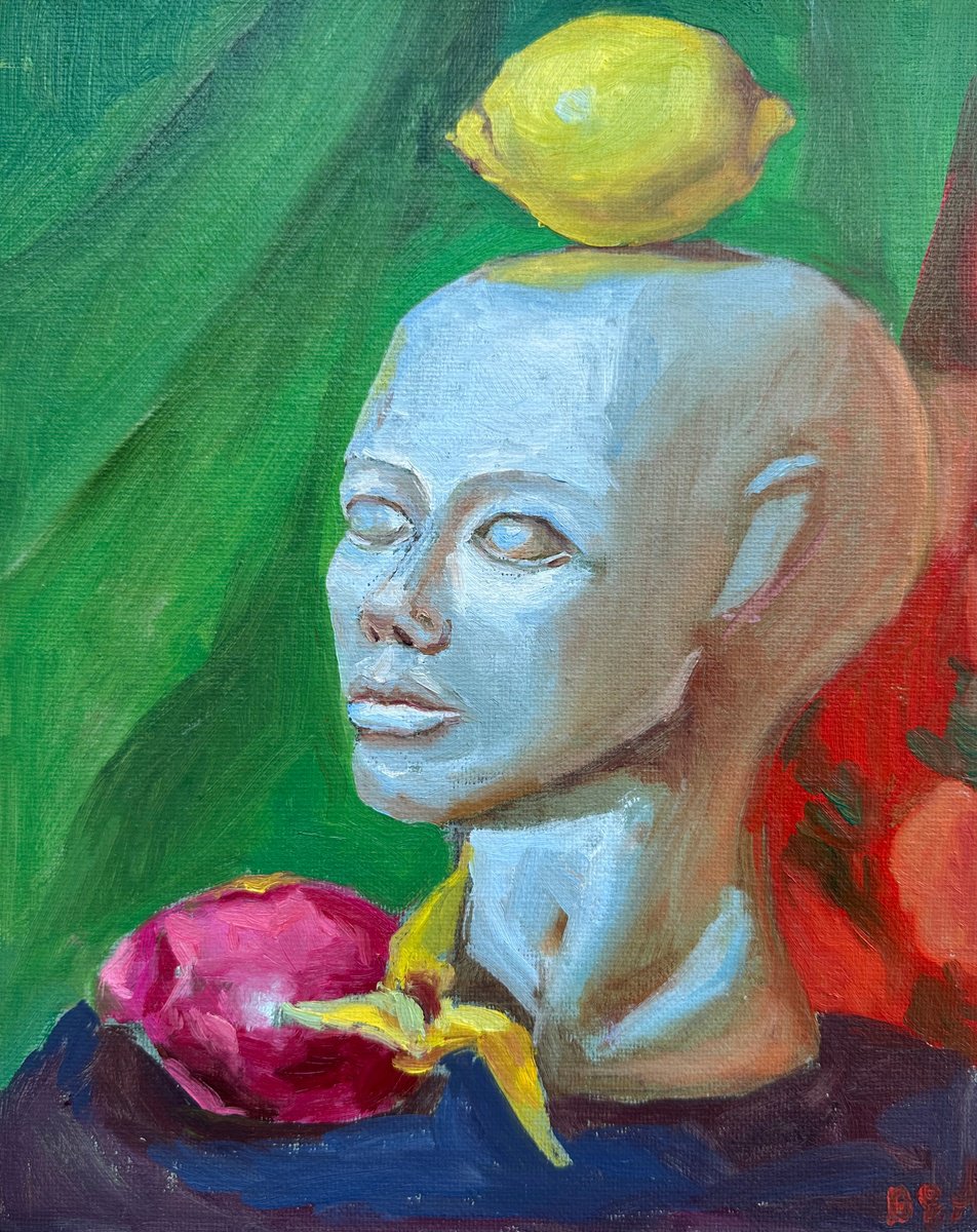 white head with lemon by Anna Bogushevskaya