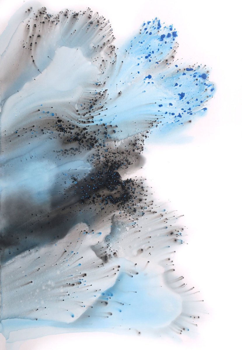 Abstract Acrylic Painting By Muriel Napoli, 39 X 55", Nature 257, Original Artwork