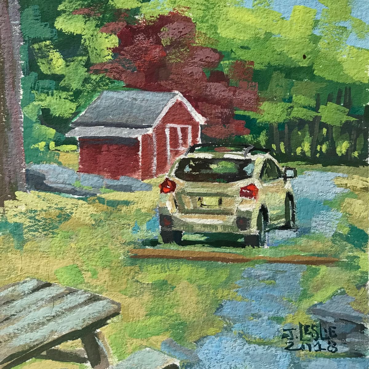 Impressionistic Painting , From The Porch At Moonrise Kingdom By Jimmy Leslie, 5 X 5, Artwork For Sale On Artfinder
