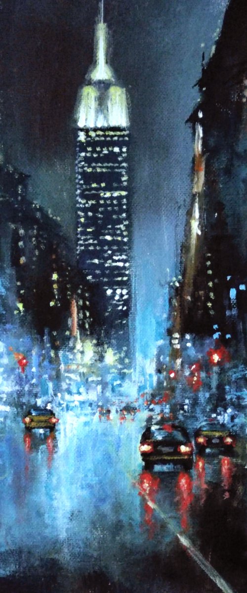New York City in rainy night3 by Vishalandra Dakur