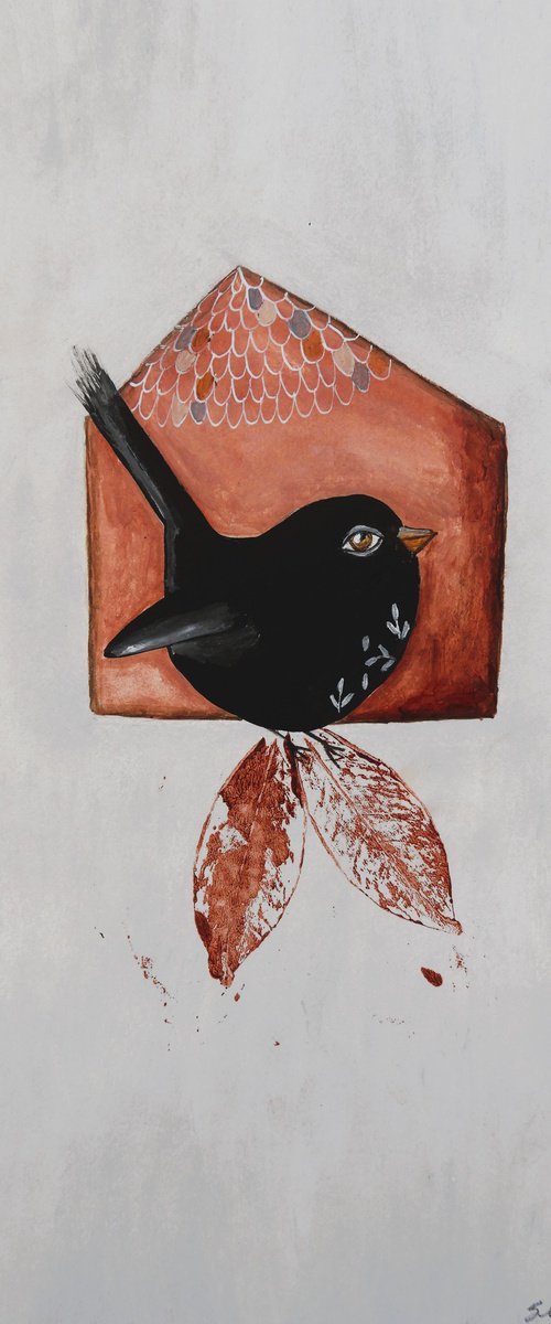 The blackbird and the house by Silvia Beneforti