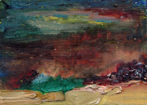 Sea Treasure - Abstract Impressionist Seascape Oil Painting