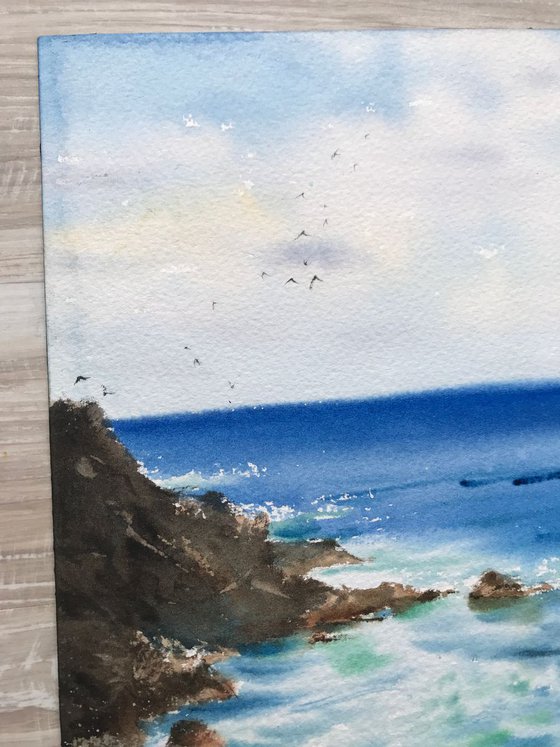 Cliffs and sea