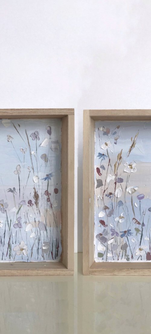 Flowers impasto 2 mini art by Leysan Khasanova