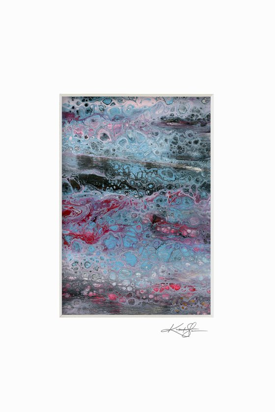Abstract Dreams Collection 6 - 3 Small Matted paintings by Kathy Morton Stanion