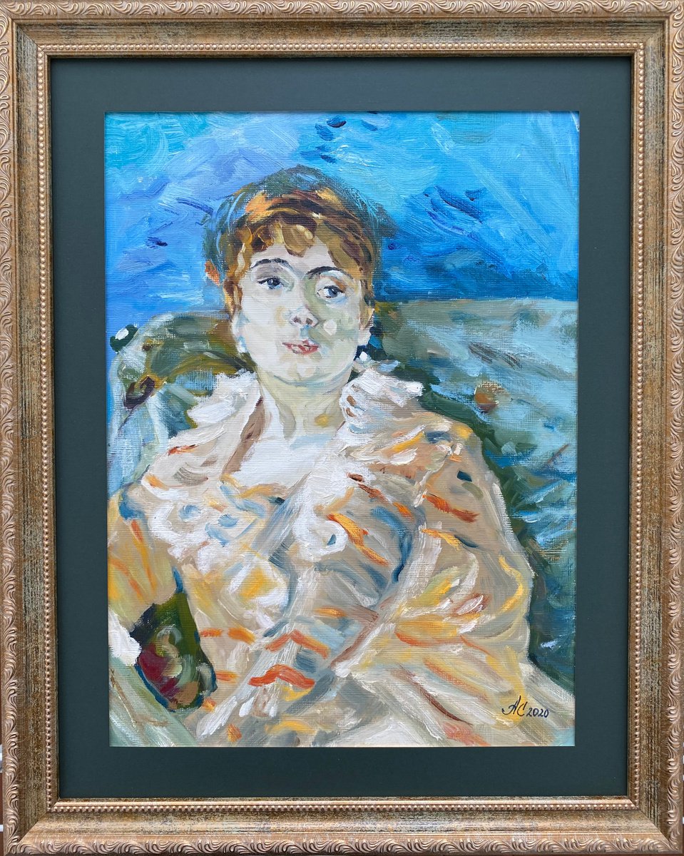 Copy of Berthe Morisot -Young Woman on a Couch-? by Alla Semenova