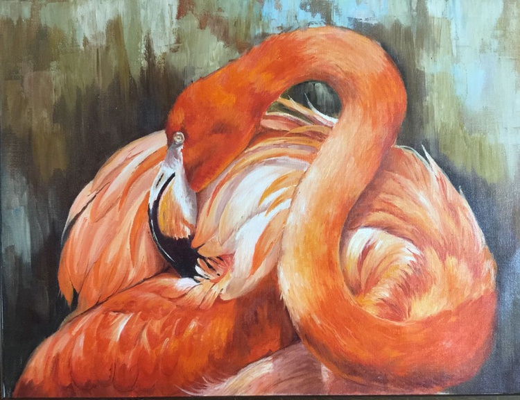 Pink Flamingo Oil Painting By Irina Potselueva Artfinder