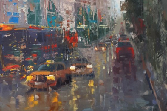 Street (50x60cm, oil painting, ready to hang)