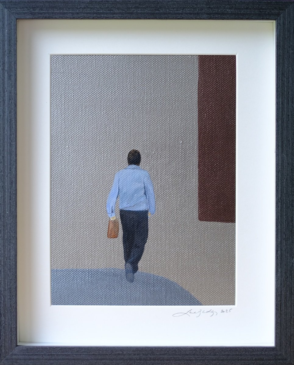 Portrait Acrylic Painting By Lene Bladbjerg, 9 X 11", Your Business, Original Artwork