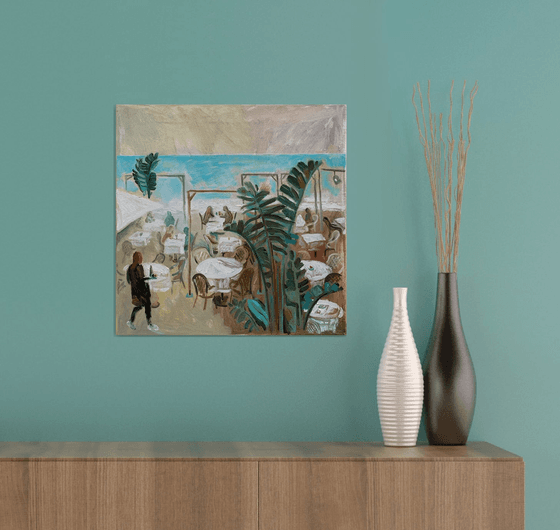 French Riviera. Seaside Restaurant