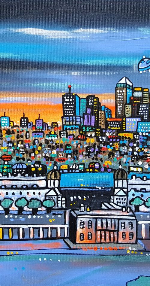 Futuristic View from Greenwich Park by Maria Luisa  Azzini