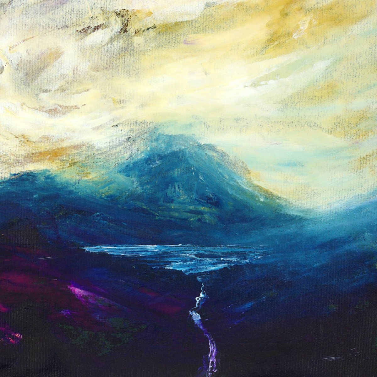 Impressionistic Landscape Oil Painting By Oconnart, 10 X 10", Tarn Falls, Original Artwork