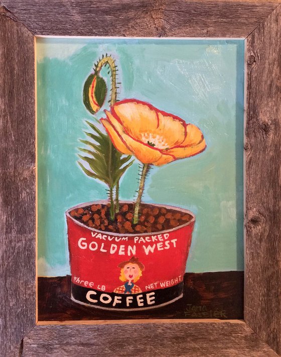 Flower & Antique Coffee Can