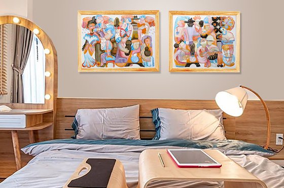 The Waiting Room (two paintings)