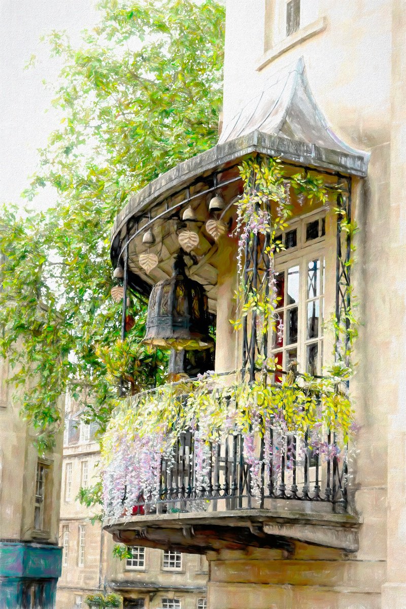 Impressionistic Cityscapes Photograph By Martin Fry, 15 X 21", Painted Verander, Original Artwork