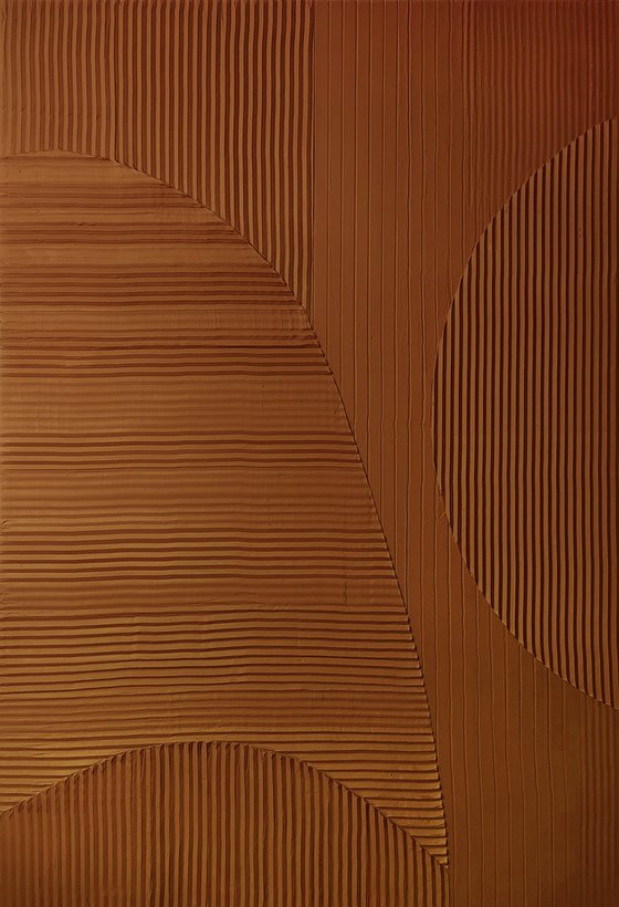 "Copper Field 5" Copper abstract textured art