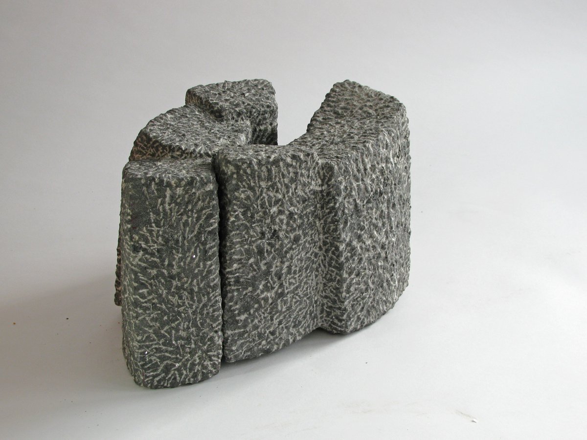 Abstract Stone Sculpture By Fieke De Roij, 12 X 7, Conversation With A Stone Ii, Original Artwork