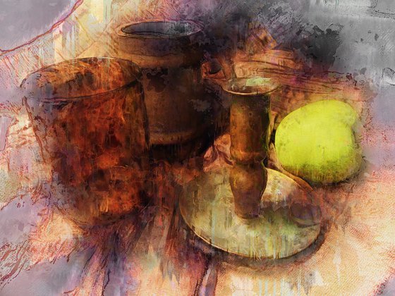 Bodegón con manzana/XL large original artwork