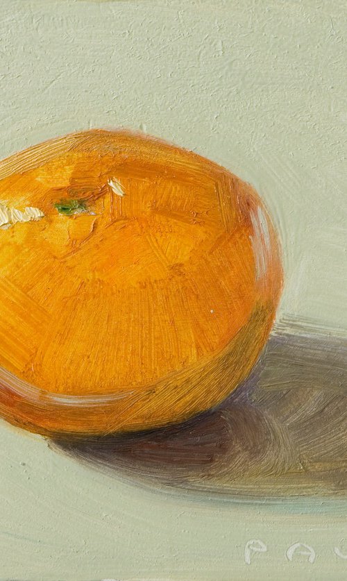 tangerine on green by Olivier Payeur
