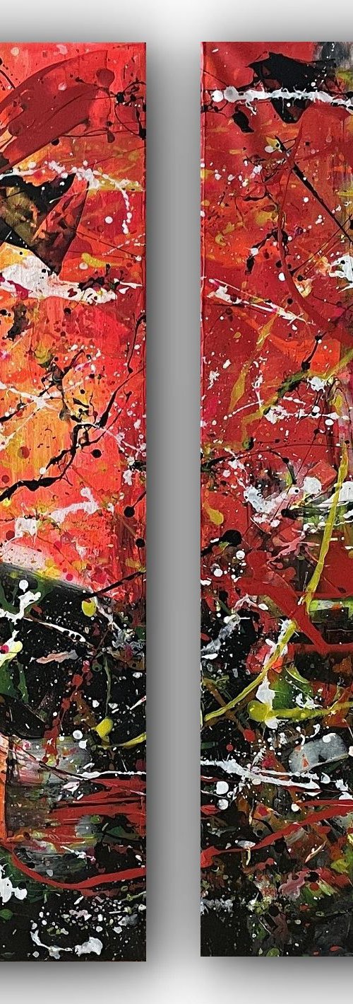 Diptych-Fire in the Dark by Juan Jose Garay